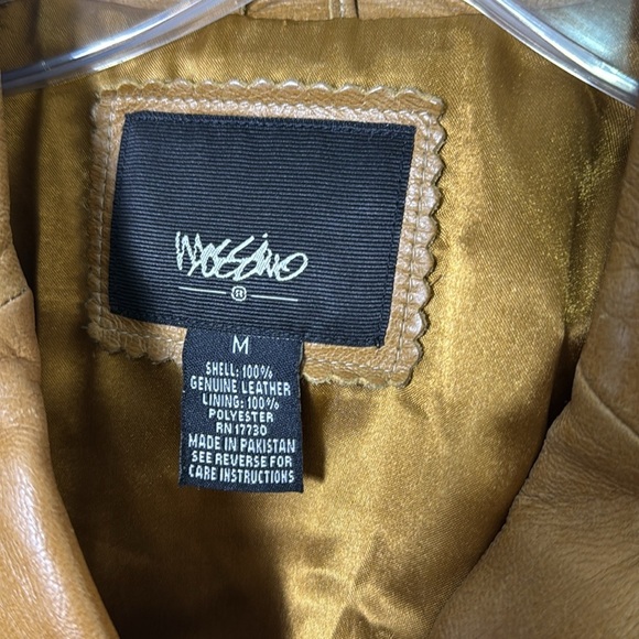 Mossimo Vintage Tan Leather Blazer Jacket Size M - Picture 12 of 13